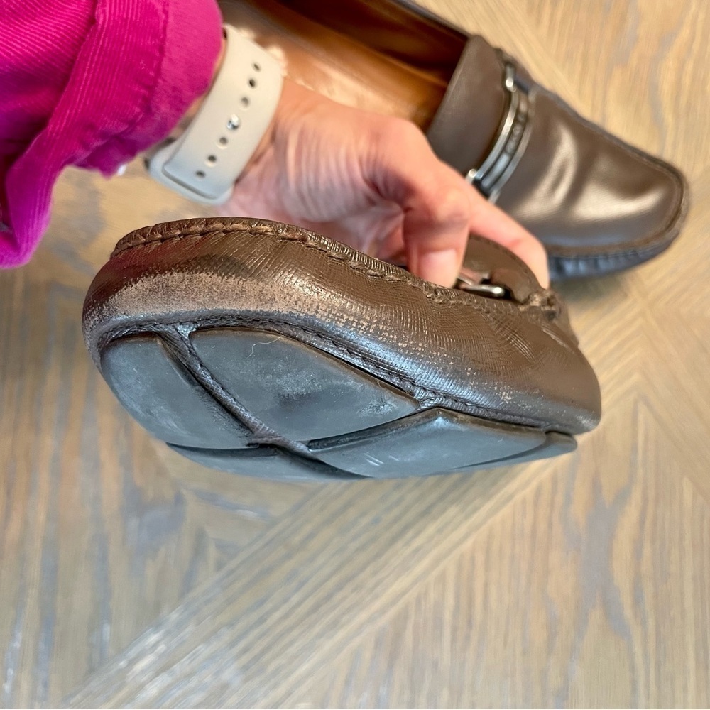 Authentic Prada Men’s Brown Driving Loafers Shoes - Picture 8 of 14